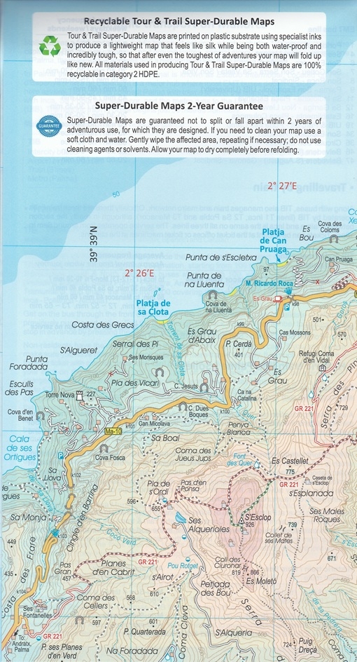 Samlet Colliery Map Kart over Mallorca for vandring – Tramuntana sør og nord samlet Tour ...