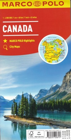 Kart over Canada - map of Kanada 