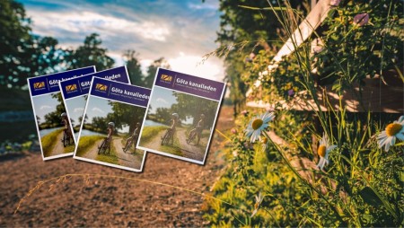 Sykkelkart over Göta kanal i Sverige