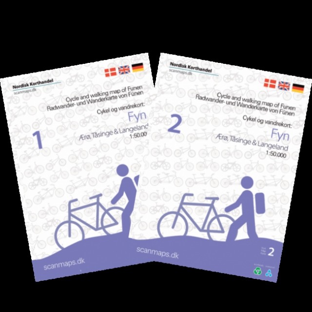 Forside av cover sykkelkart Fyn
